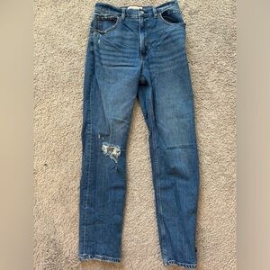 Abercrombie and Fitch ankle straight ultra high rise jeans